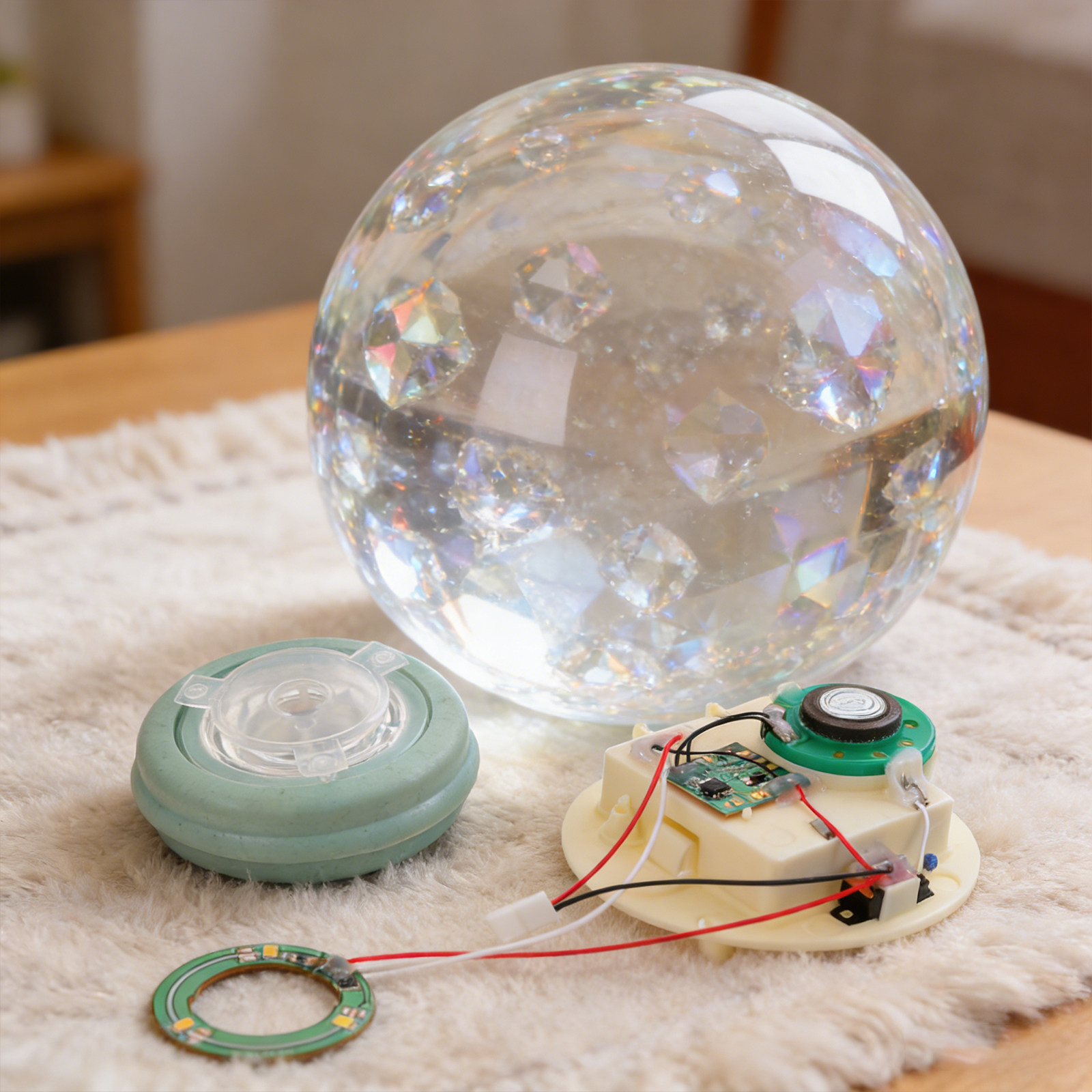 Plastic Dome Clear - Snow Globe Movement with Music and