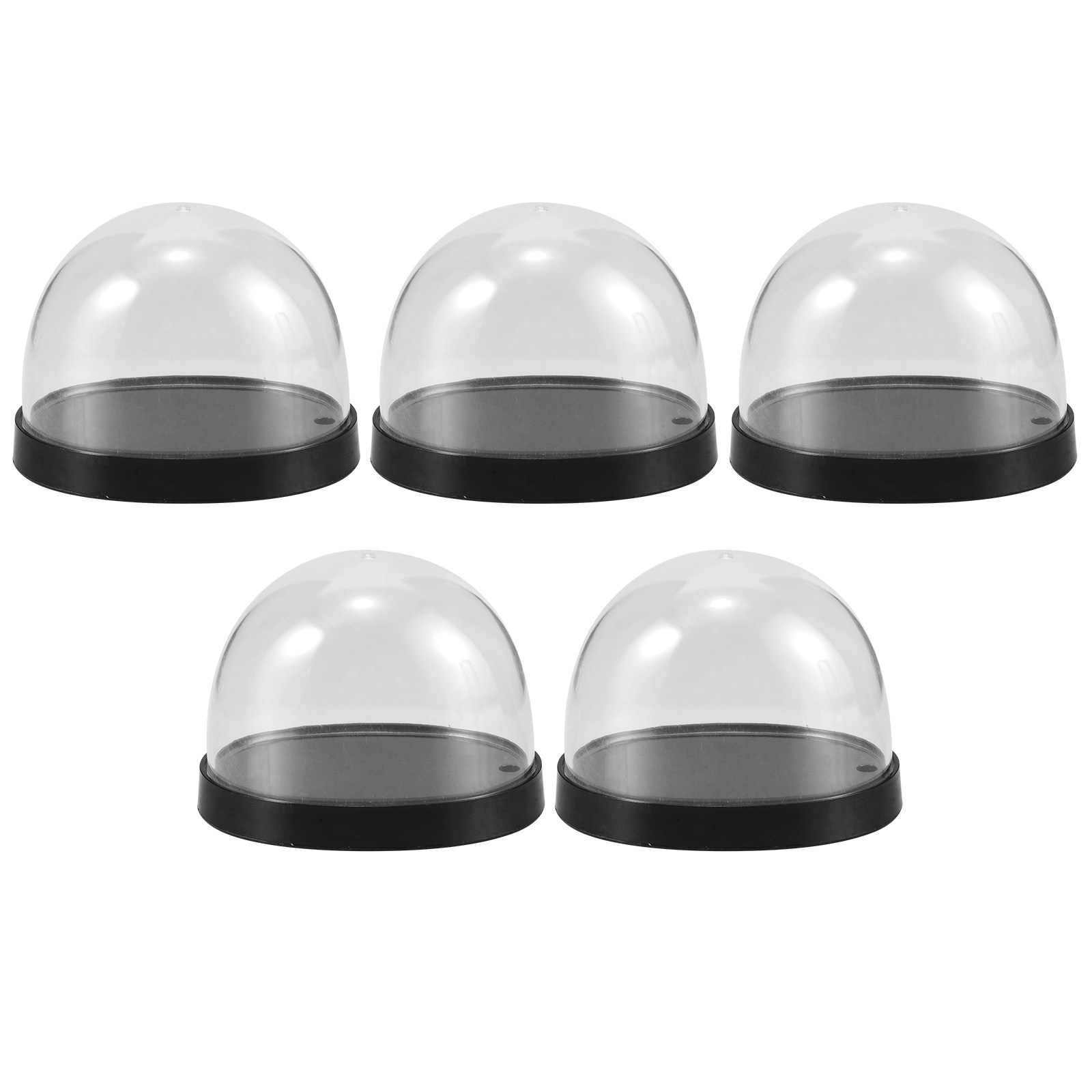 5Sets Transparent Plastic Cloc - Plastic Dome Clear recension och pris