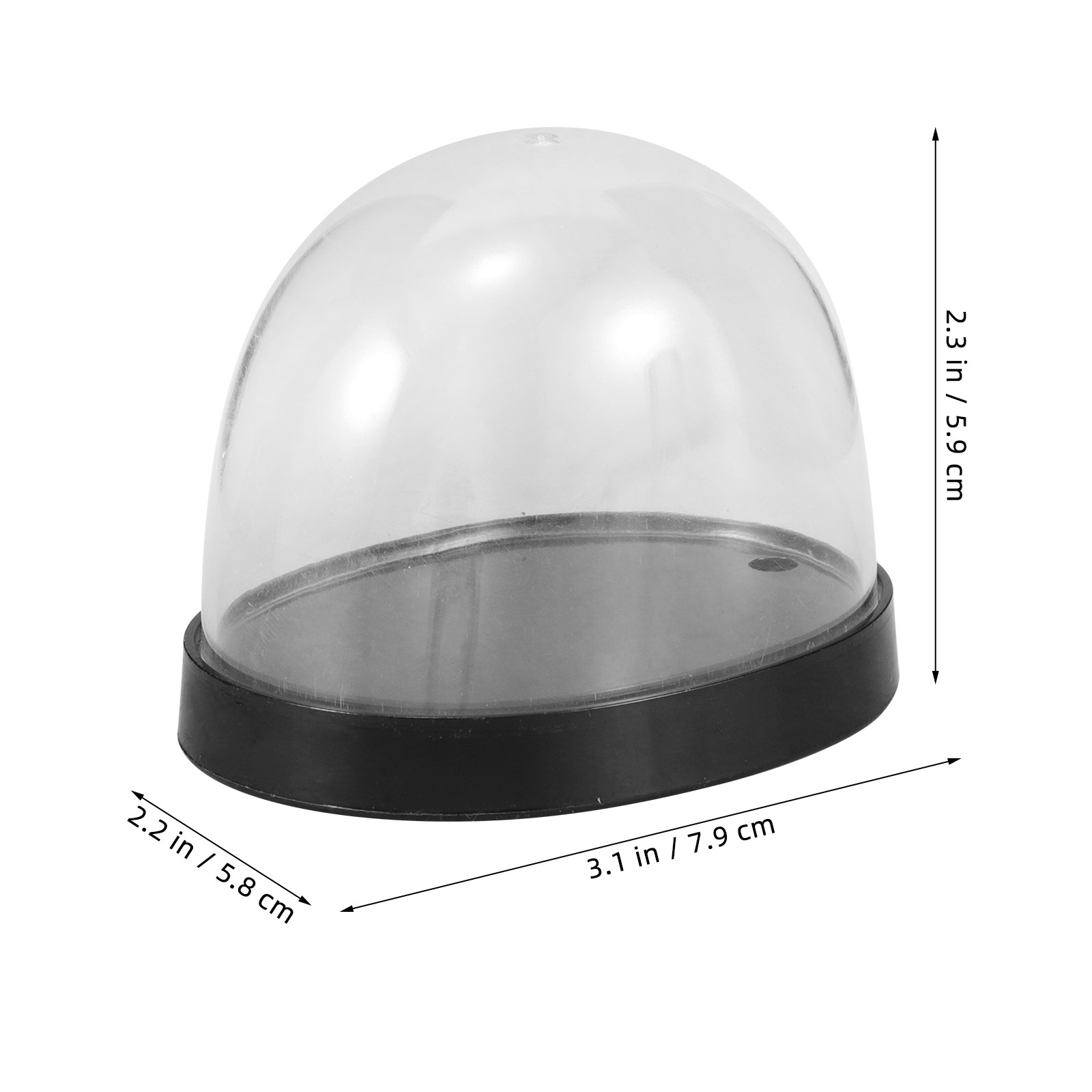 5Sets Transparent Plastic Cloc - Plastic Dome Clear recension och pris