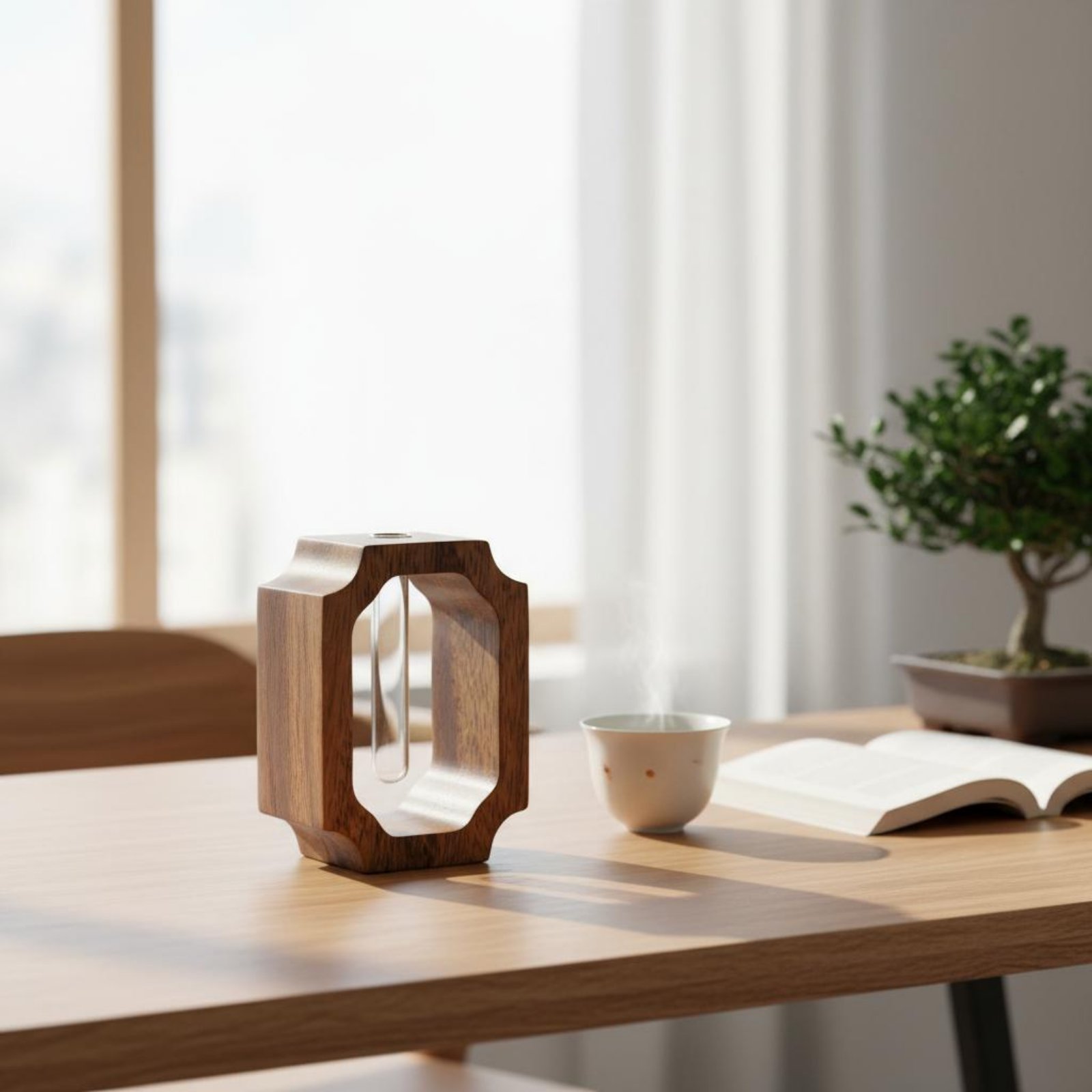 Walnut Wood Vase Easy to Clean - Propagation Station Vase recension och pris