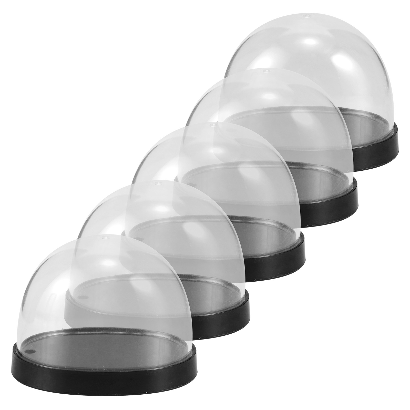 5Sets Glass Cloche Dome Clear  - Plastic Dome Clear recension och pris
