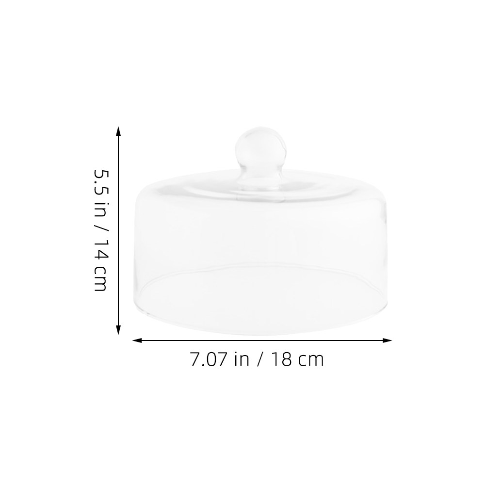 18Cm Clear Glass Cake Dome Cov - Plastic Dome Clear recension och pris