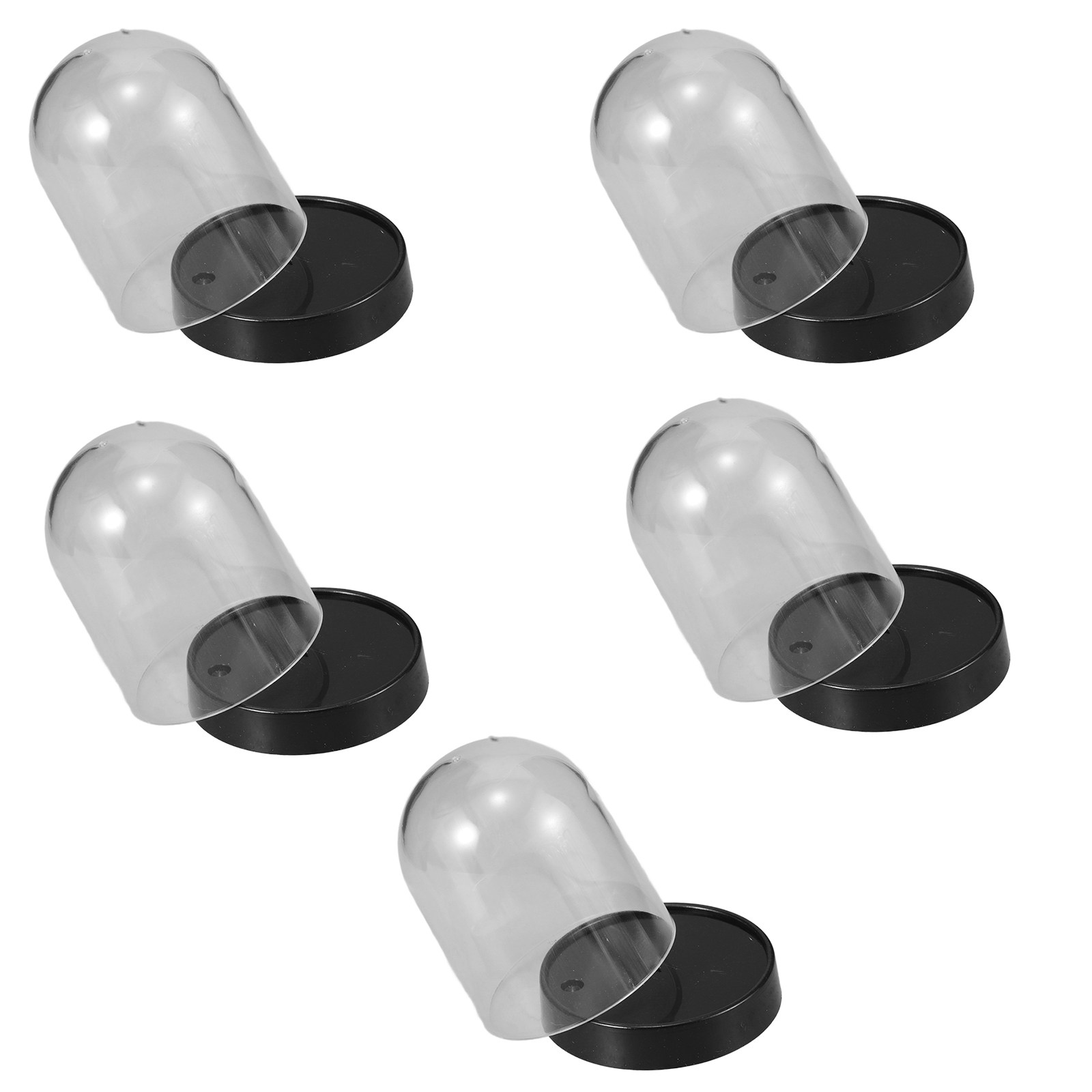 5Sets Clear Plastic Cloche Dom - Plastic Dome Clear recension och pris